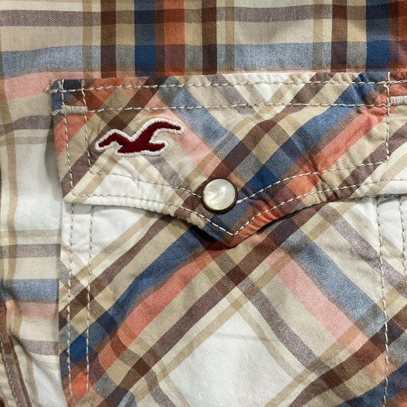 Holisister men’s medium snap button down shirt - Picture 6 of 6